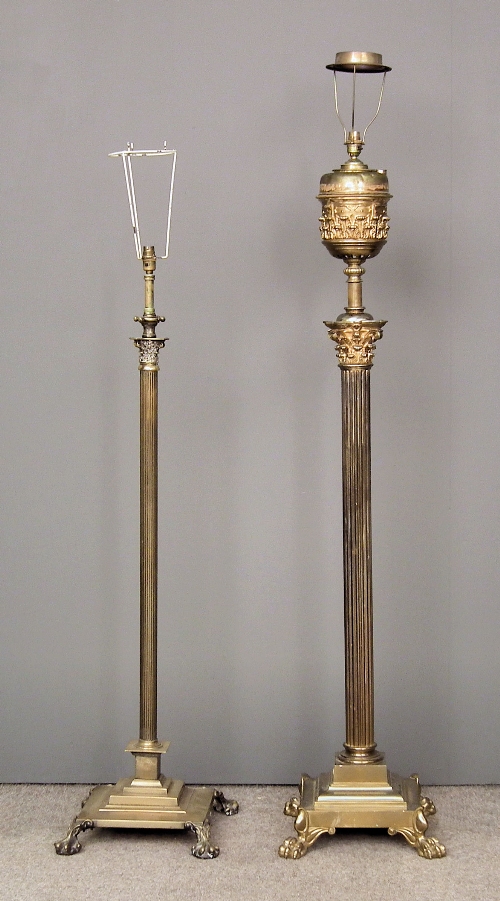 A brass electric standard lamp 15c341