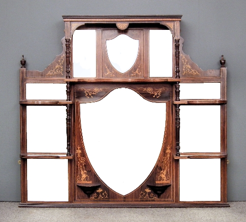 A late Victorian rosewood framed