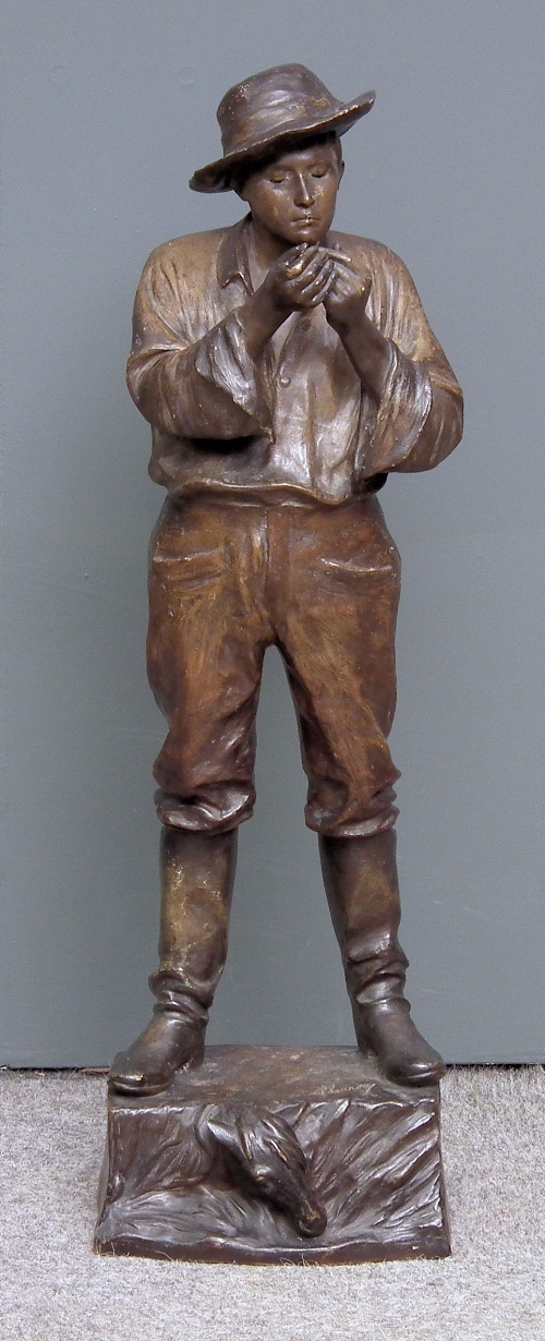 A Goldscheider bronzed slip cast figure