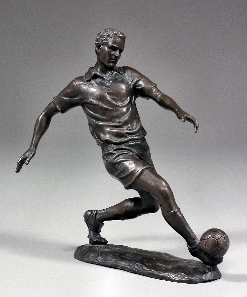 Milo - Brown patinated bronze figure