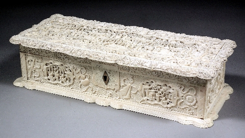 A Chinese Cantonese ivory rectangular 15c395