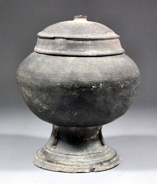 A Korean stoneware funerary jar