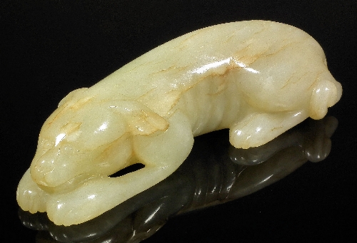 A Chinese celadon jade carving