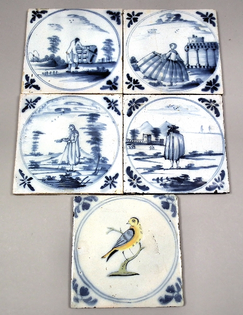 Four mid 18th Century Bristol Blue