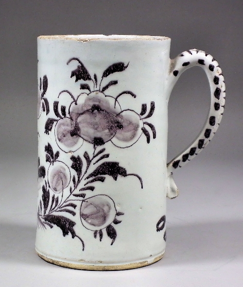 An 18th Century English Delft cylindrical