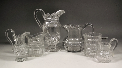 A 19th Century slice-cut glass jug with