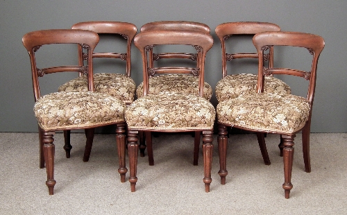 A set of six Victorian mahogany