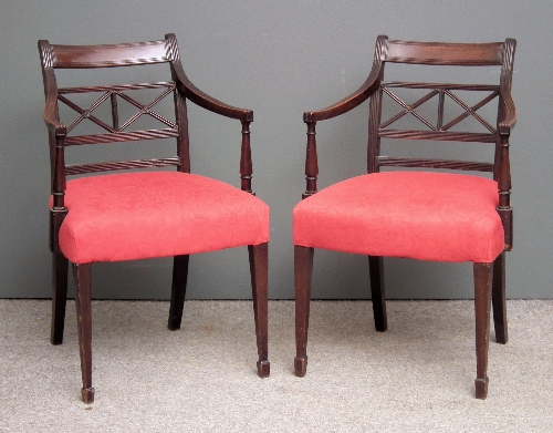 A pair of mahogany armchairs of 15c444