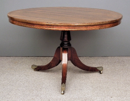 A Regency rosewood circular breakfast