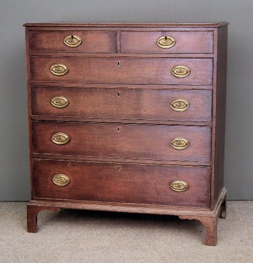 A George III oak chest of drawers 15c497