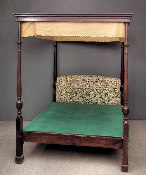 A mahogany 5ft four poster bedstead