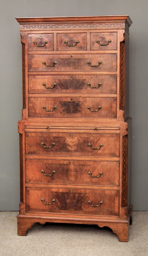 A mahogany tallboy of George III design