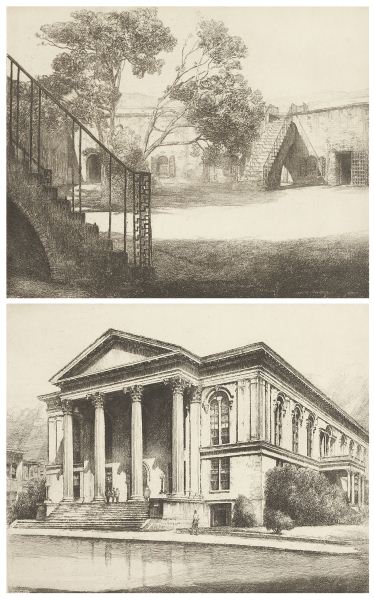 Two Eastern NC Etchings by Louis