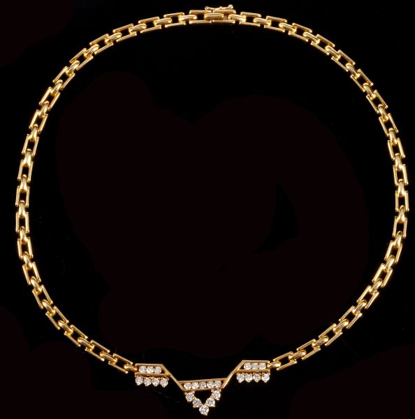 Diamond and Gold Necklacean 18KT 15c53d