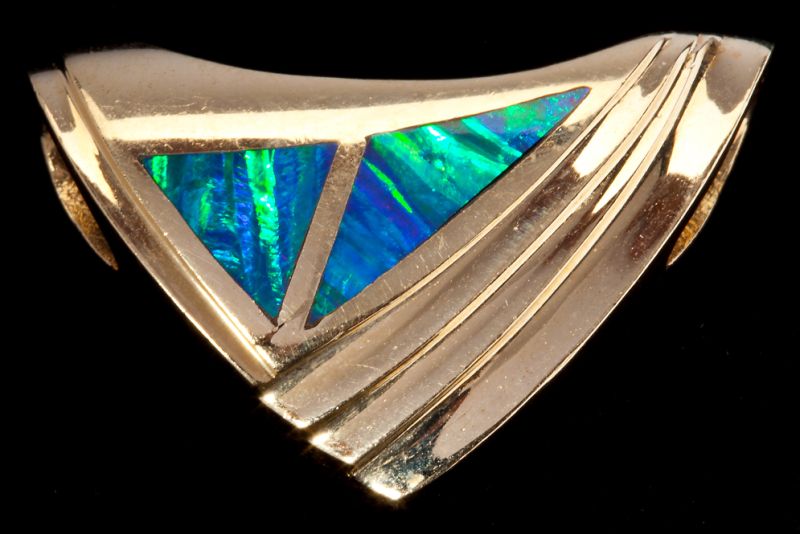 Gold and Opal Slide / Pendantof