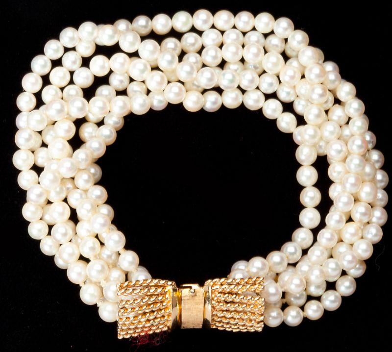 Multi-Strand Akoya Pearl Bracelet