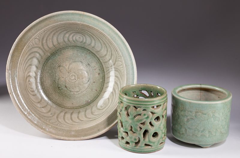 Three Pieces of Chinese Celadon