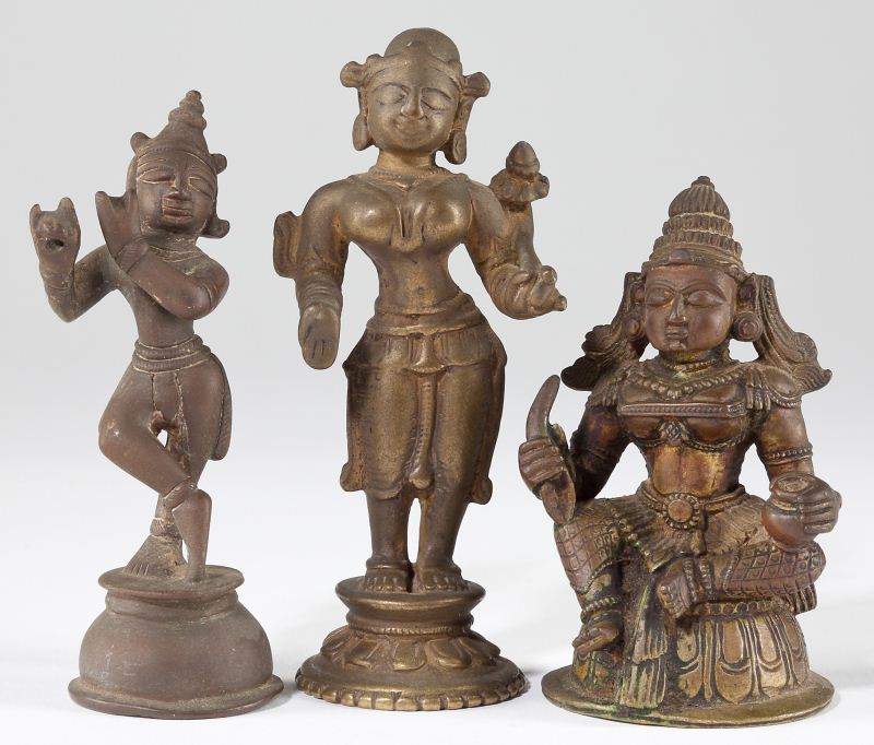 Three Indian Bronze Figuresthe 15c580