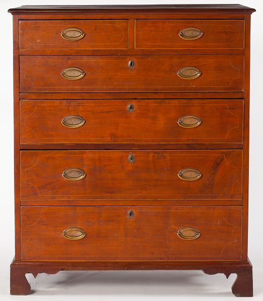 NC Chippendale Inlaid Semi-Tall