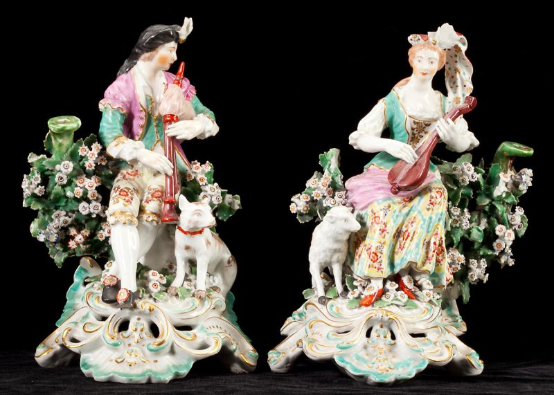 Pair of Derby Figural Groups18th