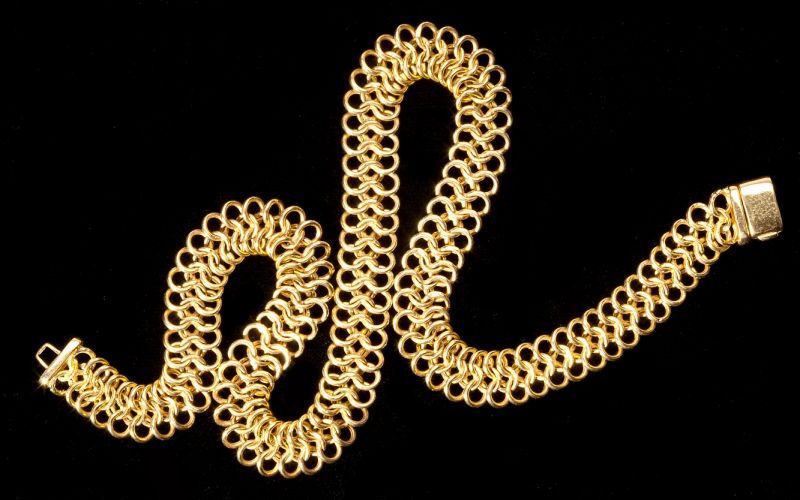 Gold Italian Link Necklacedesigned 15c600