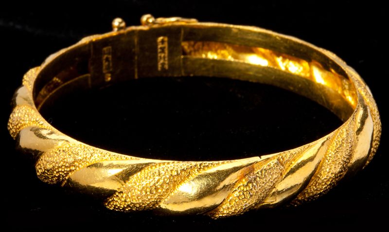22 KT Gold Bangle Bracelet Chinesepolished 15c5fc