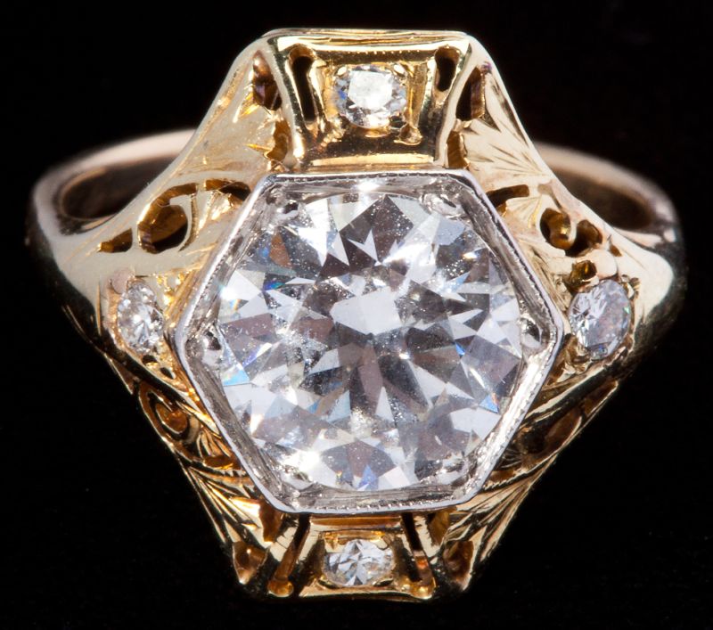 Diamond Engagement Ringcirca 1940s 15c606