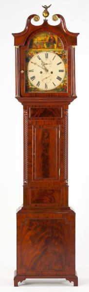 English Tall Case Clock 19th centurymahogany 15c620