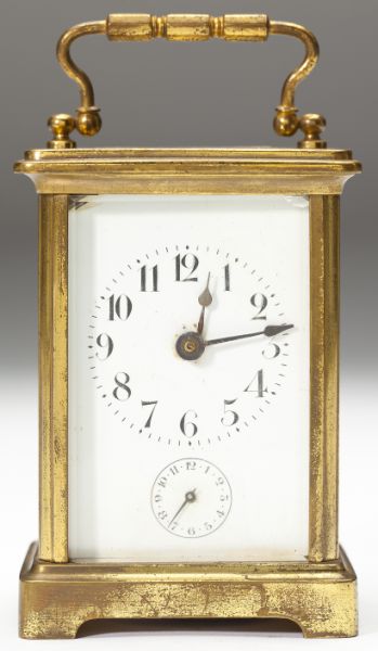 French Brass Carriage Clock by Couaillet