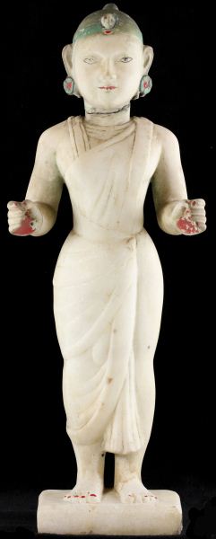 East Indian Marble Courtesan 19th 15c651