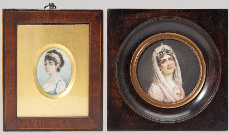 Two Continental Portrait Miniatures19th 15c65c