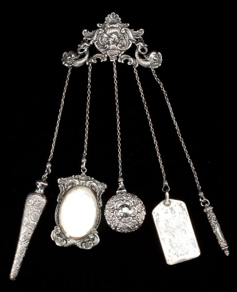 Victorian Sterling Silver Chatelainefive 15c67b