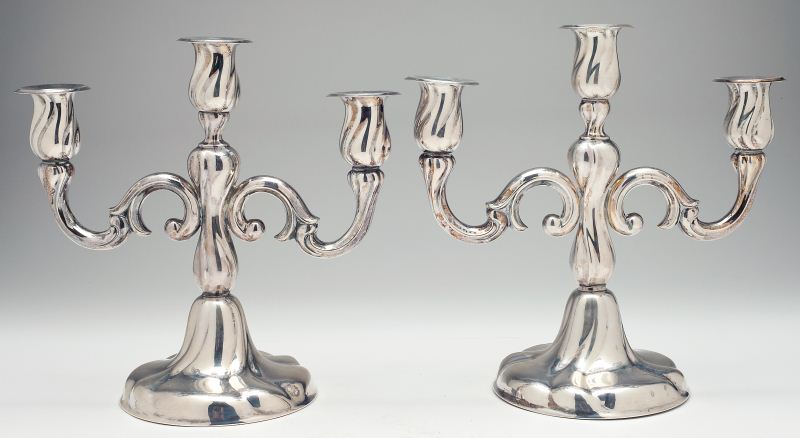 Pair of Silver CandelabraGerman