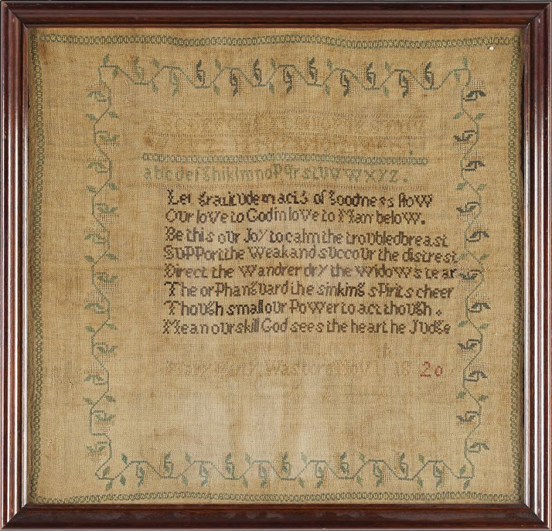 Southern Sampler 1820worked on