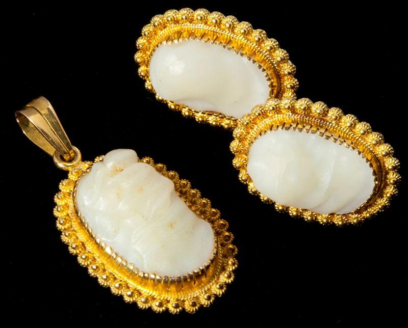 Gold and Helmut Shell Earrings 15c6fd