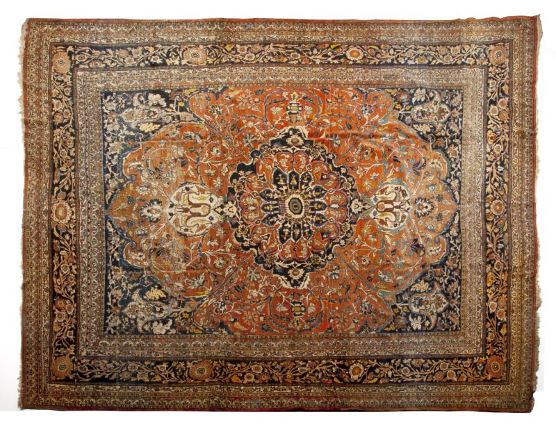 Semi-Antique Tabriz Carpetcirca