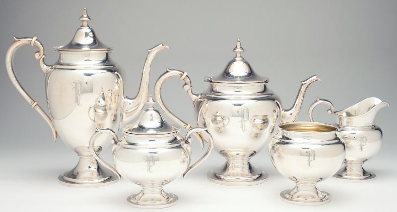 Gorham Sterling Five Piece Tea Coffee 15c750