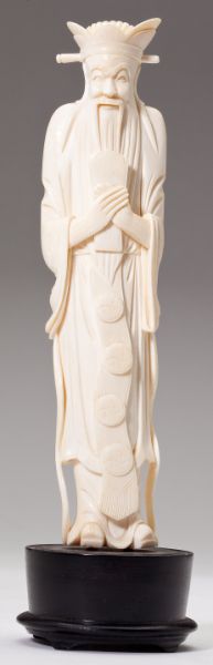 Chinese Ivory Scholar Figurineunsigned