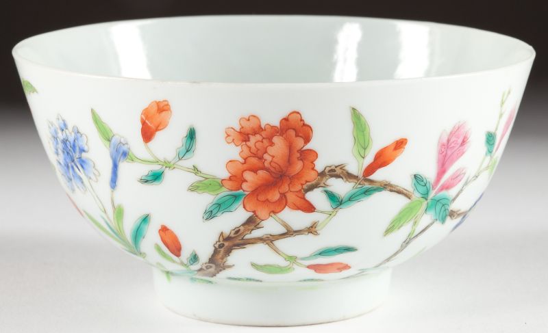 Chinese Famille Rose Bowlwith iron-red