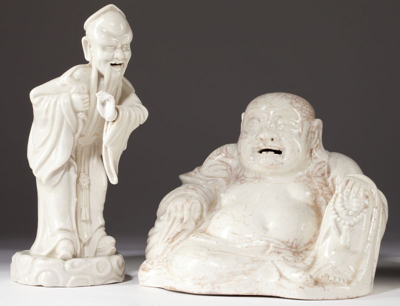 Two Chinese Blanc de Chine Figures18th