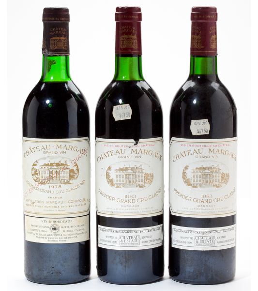 1978 & 1983 Chateau Margaux3 total bottlesVintage