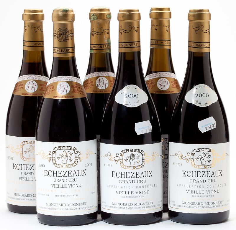 1987 1990 & 2000 Echezeaux6 total bottlesVintage