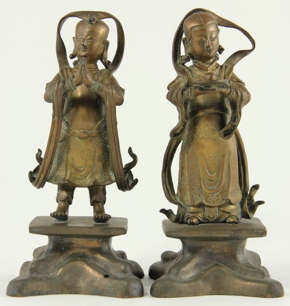 Two Chinese Bronze Bodhisattvalikely