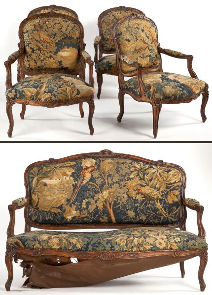 Five Piece Louis XV Style Parlor Suitelate