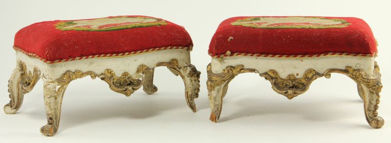 Pair of Venetian Foot Benchesearly