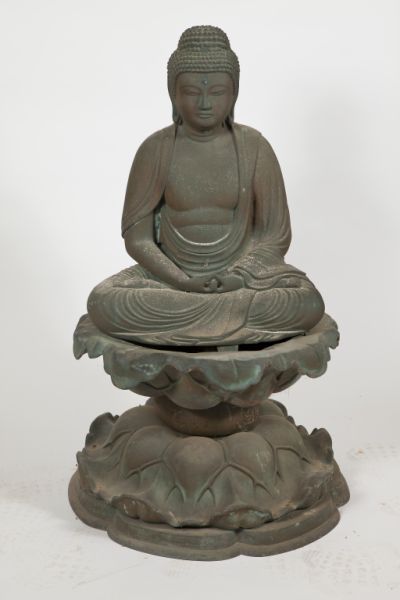 Japanese 19th century Bronze Amida 15c92d