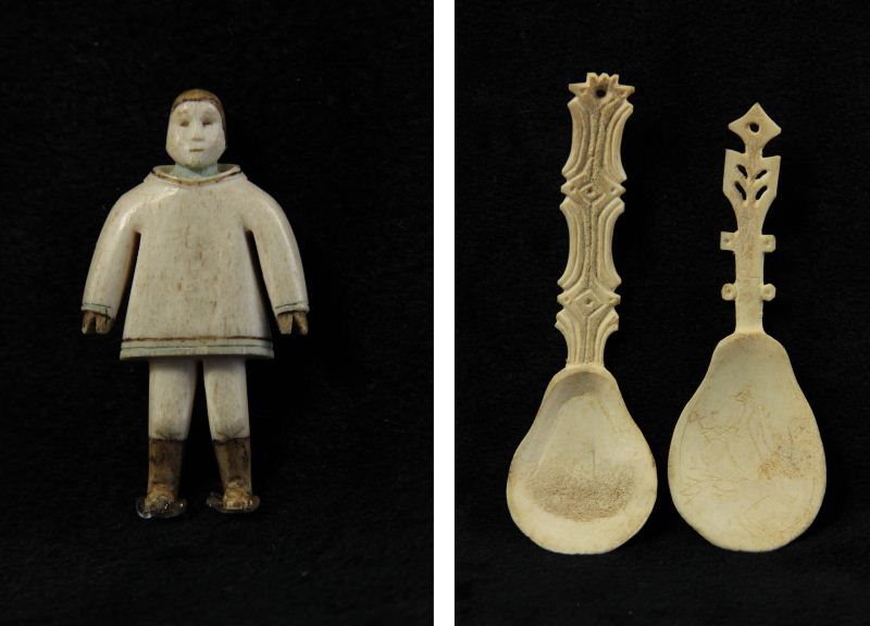 Three Inuit Bone Carvingsto include