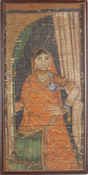 Indian 18th century Tempera Paintingdepicting 15c944