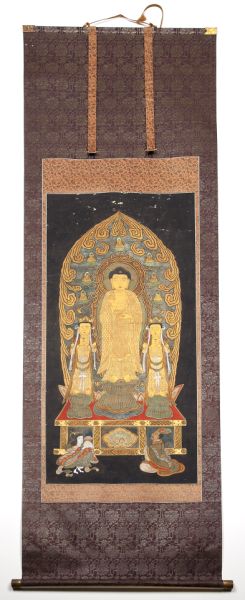 Chinese Buddhist Scroll PaintingMing 15c946