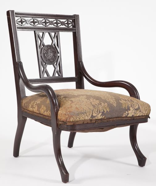 Edwardian Mahogany Slipper Chaircirca 15c964